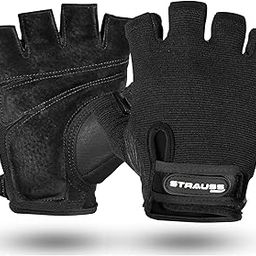 Strauss Stretch-Back Gym Gloves with Leather Palm, (Medium)-image-93