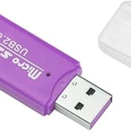 ELBME® USB 2.0 Memory Card Reader – Portable MicroSD/TF Card Adapter for PC, Laptop, Camera – Compact SDHC/SDXC Card Reader (Pack of 2, Puple Color)-14