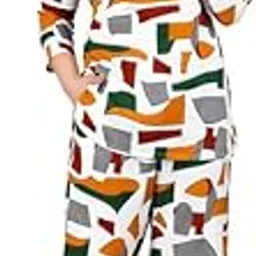 mintmarie Women's Rayon Printed Night Suit Set - Top and Pajama Set, Printed Night Suit, Western Dress, Sleepwear with Relaxed Fit and Stylish Design-Full Sleeve Nightwear-picture-37