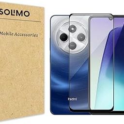Amazon Brand - Solimo Tempered Glass Screen Protector Compatible for Redmi A4 5G / REDMI A4 with Edge-To-Edge Protector Coverage and Easy Installation Kit, Pack of 1, Black-6