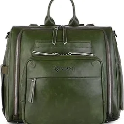 vismiintrend Diaper Backpack Bags for Mom |Maternity Bags for Mother for Travel |Baby Diaper Backpack|Premium Vegan Leather|Diaper Handbag|Gift for New Born Baby Boy, Girl & Mom|-picture-34
