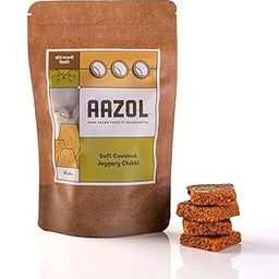 Aazol Soft Coconut Jaggery Chikki - 10pcs | Ideal Dessert | Fresh Coconut with Mineral-rich Liquid Jaggery | NO Added Sugar | Ready to Eat-image-98