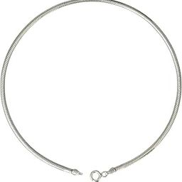 925 Sterling Silver Flat Snake Chain Sleek Anklet/Payal For Women and Girls with Certificate of Authenticity and 925 Stamp.| Single Anklet |-47