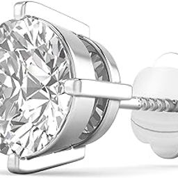 Stud Earrings for Men & Boys (1 Piece) - 925 Sterling Silver CZ Diamond Ear Studs - Round Solitaire - Birthday Anniversary Gift - Men Fashion Accessories-image-9