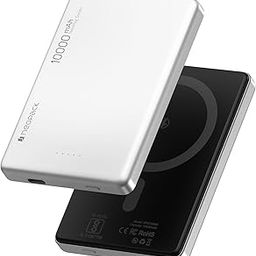 Neopack Velocity 10000 mAh Magnetic Power Bank with MagSafe Compatible Wireless Charging @ 15W & Type C @ 20W (Silver)-image-12