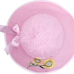 Women's Straw Wide Long Brim Beach Fold Sun Hat (Free Size) for Girls-image-43