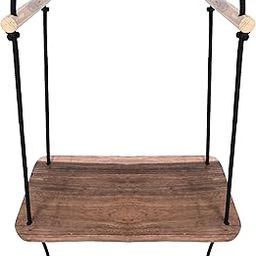 VIXERA Carbonized Hanging Swing Seat with Adjustable Rope for Adult Kids Garden,Yard,Indoor,Outdoor Durable Wooden Swing Can Withstand 440LB (18x10x1.0 inch)-image-36