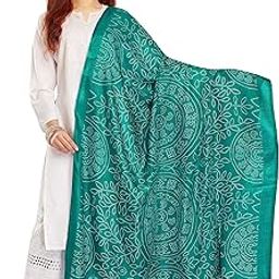 Women's Khadi Art Silk Printed Dupatta (SKRDD2412_Rama)-27