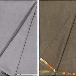 Men's Light Grey & Dark Cadbury Brown Trouser Fabric-picture-21