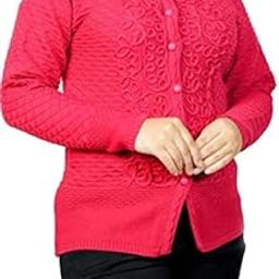 Women's Wool Round Neck Cardigan-image-90