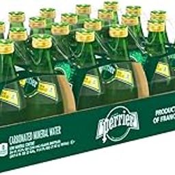 Perriers Sparkling Natural Mineral Water, 11 Oz Glass Bottles Pack of 12x330ml (Imported)-image-88