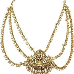 Bavisha Jada Billalu Set For Bridal New Model Bharatanatyam Jewellery Set Wedding Hair Design Jada Billa Hair Jewelry For Women Hair Decoration Accessories Wedding Hair Braid Choti (With Matil)-22