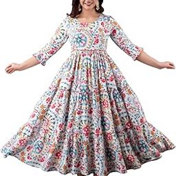 Women's Cotton Anarkali Comfortable Maternity Kurti Nursing Feeding Kurta Dress with Both Side Zippers-image-25