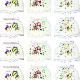 Unisex Cartoon Print Cotton Comfortable Soft Bloomer for Baby's & Kids. (Pack of 12)-27