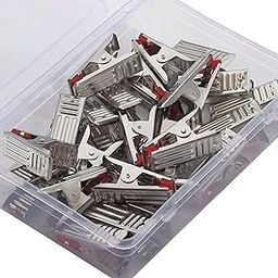SYNERGY - Heavy Duty Rust Free Stainless Steel Cloth Clips/Cloth Peg/Cloth Drying Pins/Pegs for Hanger/Rods/Ropes/Drying Clothes (18 Clips with Box) (SY-CC1)-image-37