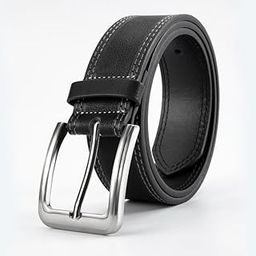 Generic Menâ€™s Classic Leather Belt Adjustable 110-125cm-image-43
