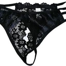 Stretch Lace Open Front G String T Back Thong Underwear Panties Black Clothing, Shoes & Accessories | Womens Clothing | Intimates & Sleep | Panties-11