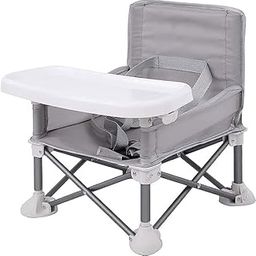 Jolfay Baby Chair Booster Seat Portable Baby Seat Children's Chair Compact Folding Booster High Chair With Straps For Indoor And Outdoor Use Ideal For Camping Beach Lawn (Baby Chair),Grey-image-46