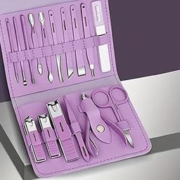 16-in-1 Professional Manicure & Pedicure Kit – Stainless Steel Nail Clippers, Grooming Tools Set for Men & Women – Facial, Nail, and Foot Care Kit with Portable Travel Case-image-82