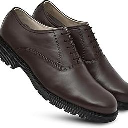 Safety Shoes : Leather Formal Derby Shoes with Steel Toe, Memory Foam Footpad & Anti Skid Heavy Duty Rubber Sole. Artilce : S102-BROWN-image-30