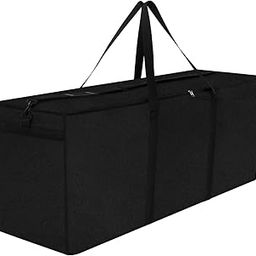 Dokon Garden Furniture Cushion Storage Bag, Waterproof, Anti-UV, Heavy Duty Rip Proof 600D Oxford Fabric Christmas Tree Storage Bag with Handle (200x60x75cm) - Black-image-82