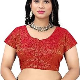 Women, Brocade Fabric for Women, Readymade Blouse, Full Stitched Blouse, Fancy Sleeve-image-40