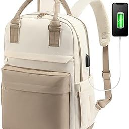 Laptop Backpack for Women, Stylish 17 Inch Laptop Bag with USB Port, Fashion Waterproof Daypack, Teacher Nurse Girl Travel Backpack, Vintage College Work Daypacks-image-25