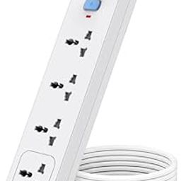 Gongniu (Formerly Bull) Extension Board; 4 Socket, 1 Switch, 3 M Wire, 250 Volts, Assorted-10