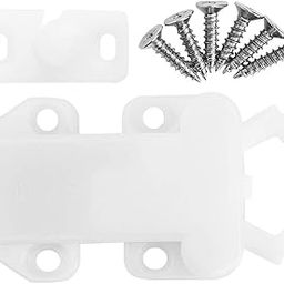 6 Pack Cabinet Push Latch, Rebound Self Locking Device, Nylon Automatic Pop up Cabinet Lock for Furniture Cabinet (Milky White)-image-22