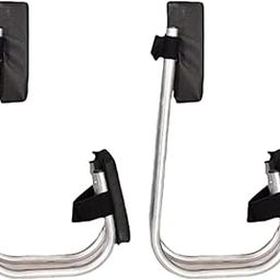 CALANDIS™ 2 Pieces Knee Seat for Gardening Adjustable Labor Saving Knee Seat Leg Brace Silver Color Tube Black Pad-3