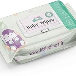 Little Dinos Gentle Baby Wipes with Lid - 72 pcs | Dermatologically Tested | Enriched with Vitamin E Oil | Bamboo-Based Organic Soft Cleansing Wet Water Wipes for Babies | Paraben Free | Cruelty-Free (Pack of 1)-picture-15