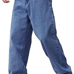 Men's High-Rise Relaxed-Fit Jeans - Cotton Blend Comfortable Denim, Timeless Appeal-image-42