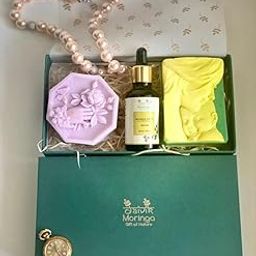 Daivik Moringa Surprise Birthday Special Occasion Assorted Gift Hamper Pack of 2 Face and Body Bars With Goodness Of Moringa & 30 ml Moringa Cold Pressed Seed Oil Bottle In Our Signature Gift Box-18