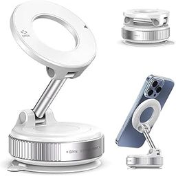 Voblin 360° Vaccum Magnetic Phones Holder, Magnetic Car Phone Mount, Hands-Free Suction Cup Phones Holder for Car/Gym/Mirror/Shower, Car Mount Compatible with All Mobile (White)-image-74