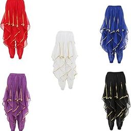 THE STYLE SUTRA® Womens Belly Dance Harem Pants Tribal Baggy Arabic Halloween Pants Costumes White | Dancewear |Adult Dancewear |Belly Dancing-image-26
