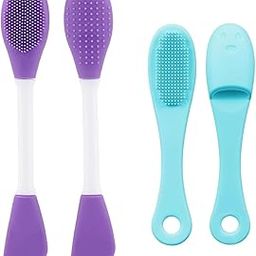 Tinkpin® 2 Pc's Silicone Face Scrubber Facial Cleansing Brushes, Face Scrubber Cleanser Brush for Gently and Effectively Cleaning, Removing Blackheads and Massaging - 2 Pc's Beauty Silicone Face Mask Brush, Facial Mask Applicator, Makeup Removel Scrubber, Lips Face Cleansing Exfoliating Brush And Body Butter Applicator-29