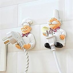 Perfect Pricee Cook Fat Chef Mobile Power Plug Hook (Pack of 2), White, Ceramic-image-43
