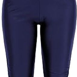 Womens Plus Size Rash Guard Capris Long Swim Shorts Tankini Bottom-image-3