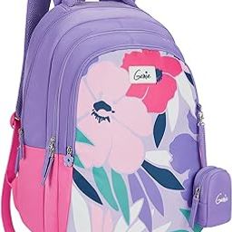 School Backpack for Girls |19 In-36 Ltr with Three Compartments, Side Pockets and Light Weight with Padded Shoulders |Best for Books,Stationery,Lunch Box & Essentials-image-85
