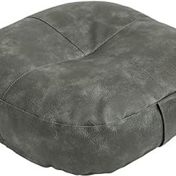 Round Floor Pillow Decorative Ottoman Pouf for Balcony Adults Indoor Outdoor Gray-image-29