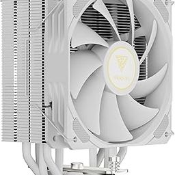 Gamdias Boreas M2-51D WH CPU Cooler 120mm Fan, CPU Temperature Fan Speed Display | Support AMD & Intel CPU Socket AM5, AM4 / LGA 1700, 1200, 1151, 1150/ PWM Case Fans/72.94CFM Air Flow/ 5 Heat Pipes-96