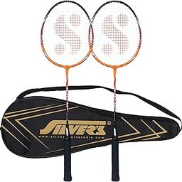 Silver's Aluminium Blast Badminton Kit (2 Racquets with Full Cover)(Orange/Black)-23