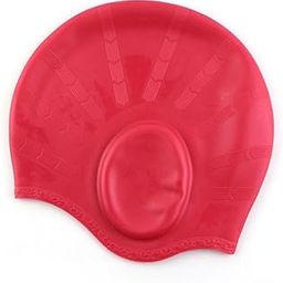 Khasala Brothers® Waterproof Latest Designed Swim Cap Long Hair Swimming Cap,Durable Flexible Silicone Swimming Cap, Keeps Hair Clean with Ear Protector Short/Long Hair and Woman and Men (Red)-image-18