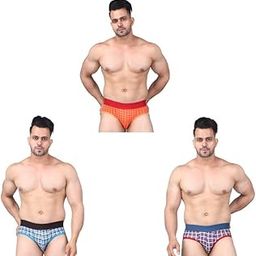 Men Boxer Briefs - 100% Cotton - Pack of 3 - Anti Bacterial, Colour Fresh, Moisture Wicking-image-77