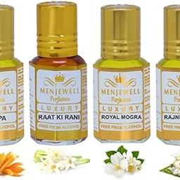 Royal Mogra, Raat Ki Rani, Rajnigandha & Champa Perfume Floral Attar, 6 Ml (Pack Of 4)-21