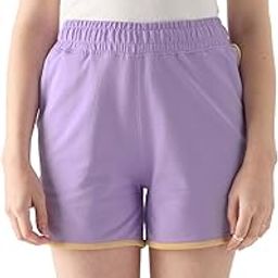 Deep Lavender Lounge Shorts Women Lounge Shorts-4