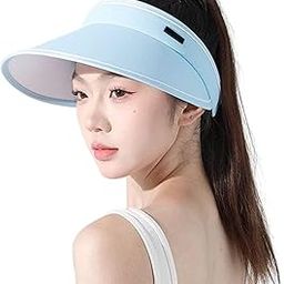Beauenty Women's Visors, Women's Sun Hats Adjustable Wide Brim Riding Outdoor Sun Hats, Foldable for Easy Storage Sun Hat for Hiking Running Jogging Golf Tennis-image-45