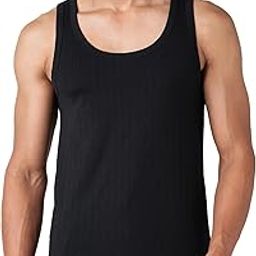 Relaxed Fit Cotton Rich Blend Ribbed Pinstripe Texture Anti- Bacterial Super Premium Solid Vest for Men-image-5