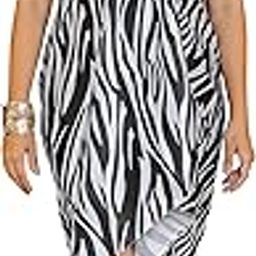 Satin Printed Beachwear Coverup Wrap Sarong for Women, Resort Wear Swim Cover Pareo-image-98