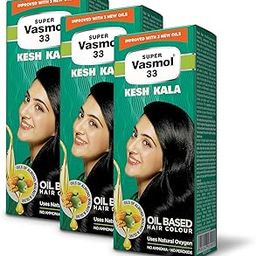 Vasmol Kesh Kala Oil Based Hair Colour, 100 ml (Pack of 3) - Black-image-44